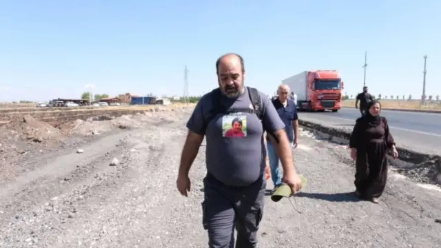 March to Ankara by Narin Güran's father, Arif Güran, enters its second day